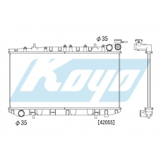 PA020311 KOYO P-tank corrugate-fin ass'y