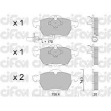 822-279-1 CIFAM Комплект тормозных колодок, дисковый тормоз