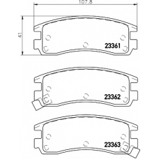 MDB81825 MINTEX Комплект тормозных колодок, дисковый тормоз