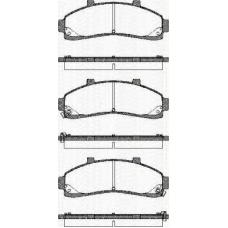 8110 50009 TRISCAN Комплект тормозных колодок, дисковый тормоз
