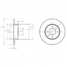 BG2313 DELPHI Тормозной диск