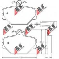 36630 OE ABS Комплект тормозных колодок, дисковый тормоз