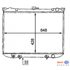 8MK 376 707-751 HELLA Радиатор, охлаждение двигателя