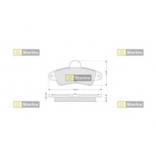BD S111 STARLINE Комплект тормозных колодок, дисковый тормоз