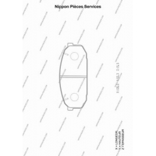 M360A41 NPS Комплект тормозных колодок, дисковый тормоз