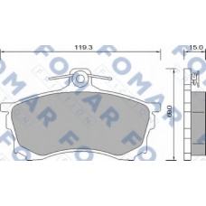 FO 637981 FOMAR ROULUNDS Комплект тормозных колодок, дисковый тормоз