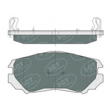 SP 370 PR SCT Комплект тормозных колодок, дисковый тормоз