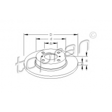 207 985 TOPRAN Тормозной диск