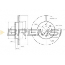 DBA261V BREMSI Тормозной диск