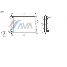 LC2077 AVA Радиатор, охлаждение двигателя