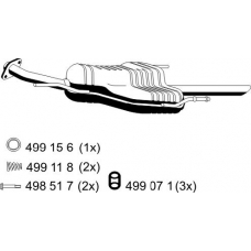 052061 ERNST Глушитель выхлопных газов конечный