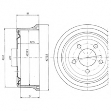 BF364 DELPHI Тормозной барабан