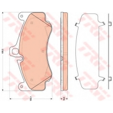 GDB1817 TRW Комплект тормозных колодок, дисковый тормоз