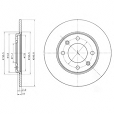 BG2445 DELPHI Тормозной диск