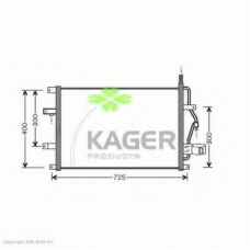 94-5384 KAGER Конденсатор, кондиционер