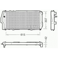 DRM02003 DENSO Радиатор, охлаждение двигателя