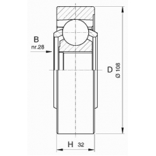 CVJ5423.20 OPEN PARTS Шарнирный комплект, приводной вал