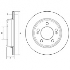 BG4559 DELPHI Тормозной диск