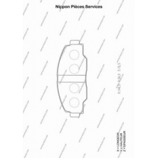 T360A84 NPS Комплект тормозных колодок, дисковый тормоз