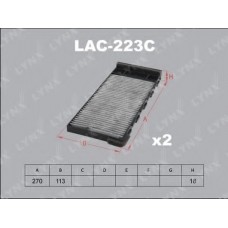 LAC-223C LYNX Lac-223c фильтр салонный nissan patrol 97>