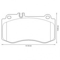 573344B BENDIX Комплект тормозных колодок, дисковый тормоз