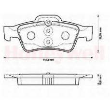 571989B BENDIX Комплект тормозных колодок, дисковый тормоз