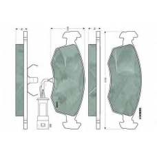 GDB301 TRW Комплект тормозных колодок, дисковый тормоз