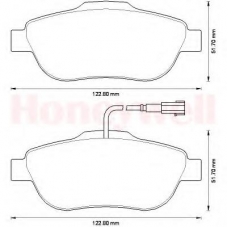 573266B BENDIX Комплект тормозных колодок, дисковый тормоз
