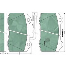 GDB1191 TRW Комплект тормозных колодок, дисковый тормоз