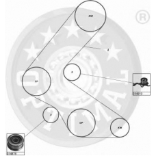 SK-1164 OPTIMAL Комплект ремня грм