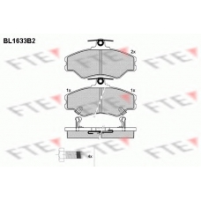 BL1633B2 FTE Комплект тормозных колодок, дисковый тормоз