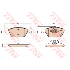 GDB2067 TRW Комплект тормозных колодок, дисковый тормоз