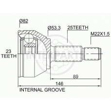 OJ-1669 InterParts Шарнирный комплект, приводной вал
