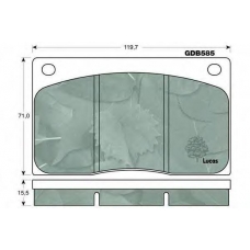GDB585 TRW Комплект тормозных колодок, дисковый тормоз