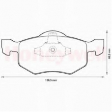 572503B BENDIX Комплект тормозных колодок, дисковый тормоз