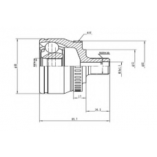 AW1510101A AYWIPARTS Шарнирный комплект, приводной вал