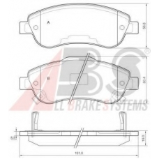 37650 OE ABS Комплект тормозных колодок, дисковый тормоз