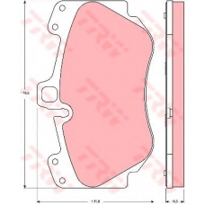 GDB1660 TRW Комплект тормозных колодок, дисковый тормоз