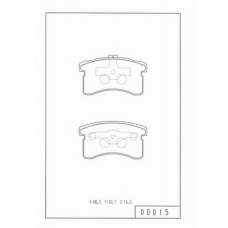 D360U15 NPS Комплект тормозных колодок, дисковый тормоз