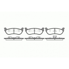 0628.75 REMSA Комплект тормозных колодок, дисковый тормоз