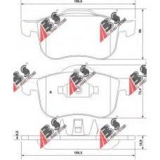 37097 ABS Комплект тормозных колодок, дисковый тормоз