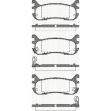 8110 50185 TRISCAN Комплект тормозных колодок, дисковый тормоз