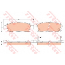 GDB4455 TRW Комплект тормозных колодок, дисковый тормоз