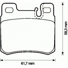 571435B BENDIX Комплект тормозных колодок, дисковый тормоз