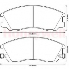 572540B BENDIX Комплект тормозных колодок, дисковый тормоз