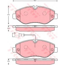 GDB3439 TRW Комплект тормозных колодок, дисковый тормоз