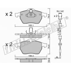 120.3W fri.tech. Комплект тормозных колодок, дисковый тормоз