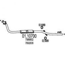 01.10700 MTS Труба выхлопного газа