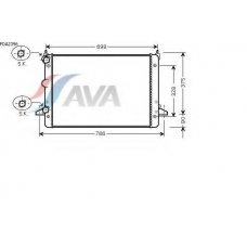FDA2396 AVA Радиатор, охлаждение двигателя