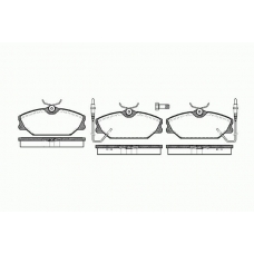 0208 02 KAWE Комплект тормозных колодок, дисковый тормоз